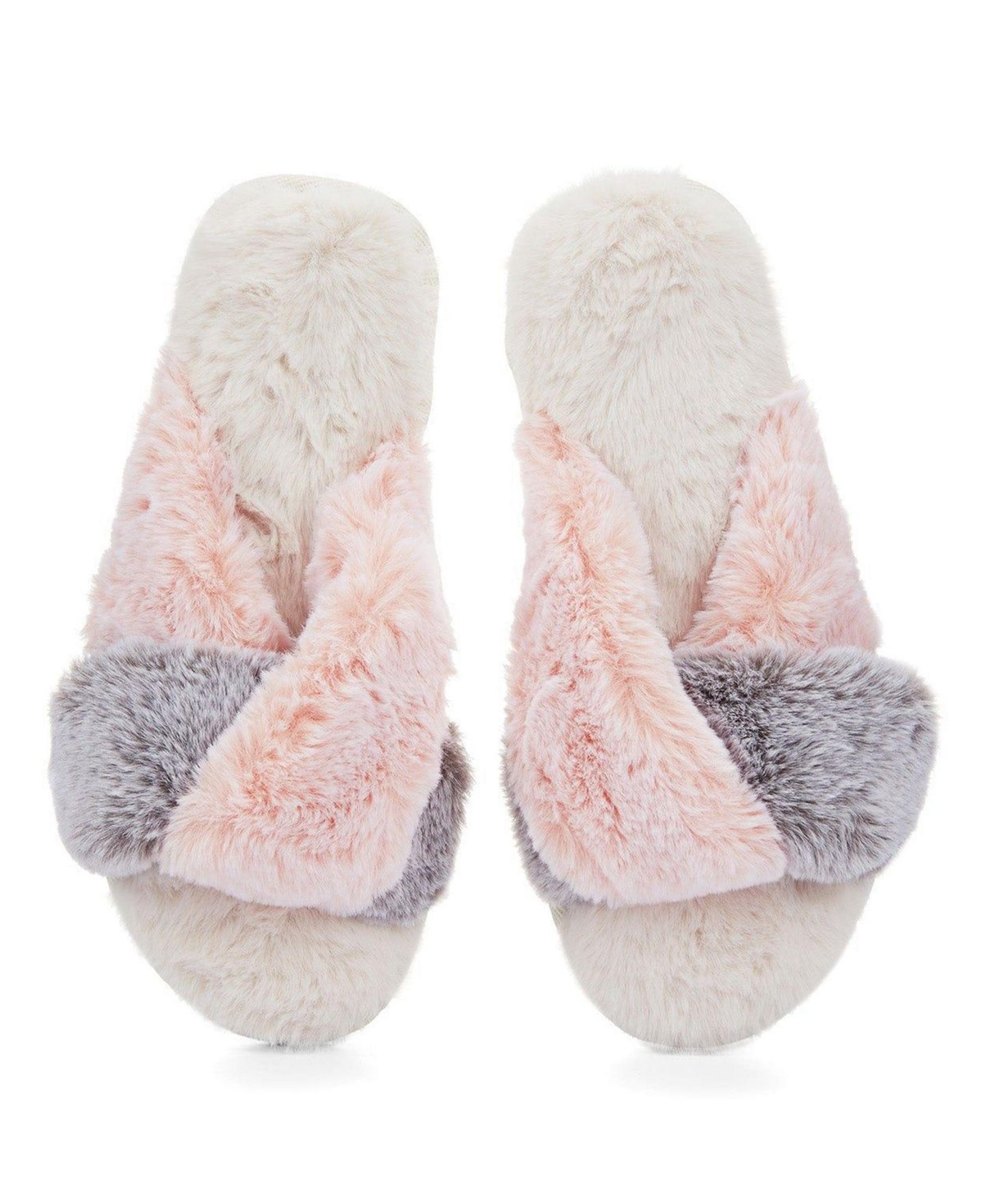 Женские тапочки MeMoi Rita Plush Slippers, цвет: Слоновая кость — фото 1