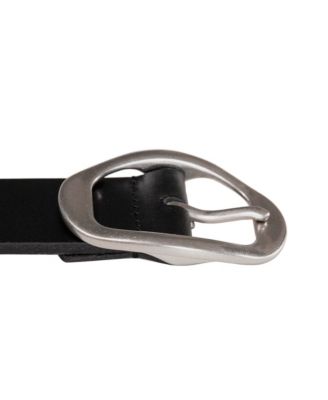 Women's Oval Center Bar Buckle Leather Belt