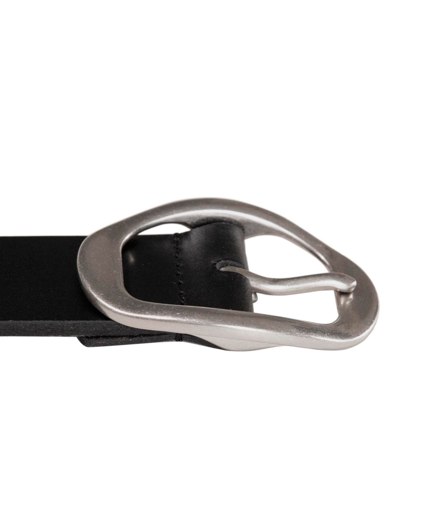 Women's Oval Center Bar Buckle Leather Belt