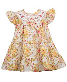 Baby Girls Printed Poplin Tiered Skirt Dress