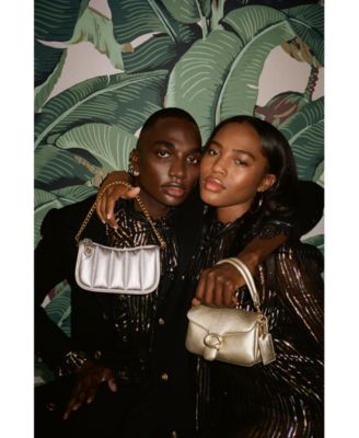 COACH Swinger 20 Metallic Leather Shoulder Bag 