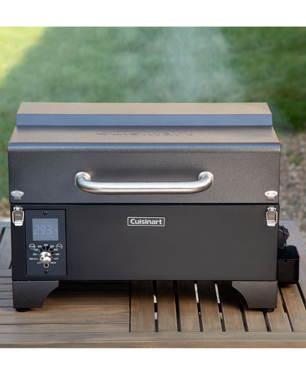 Shop Cuisinart Cpg-256 Portable Wood Pellet Grill In Black,stainless
