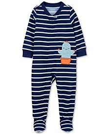 Toddler Boys 1-Pc. Stripe-Print Footie Pajamas  