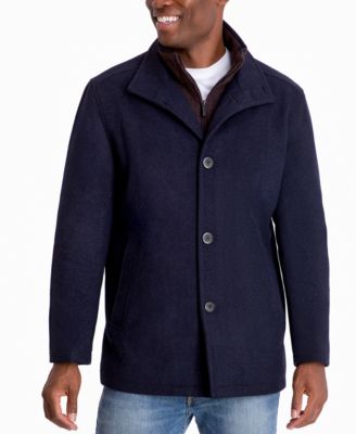 Men's Wool-Blend Layered Car Coat, Created for Macy's
