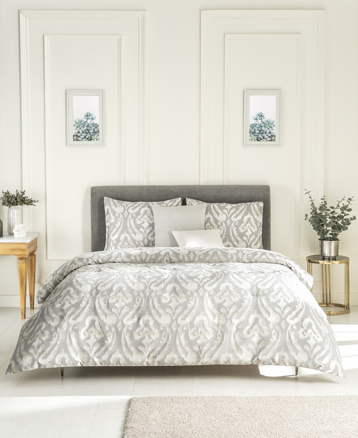 Rose Tree Home Sabra 5-piece Comforter Set, Queen Bedding In Gray ...
