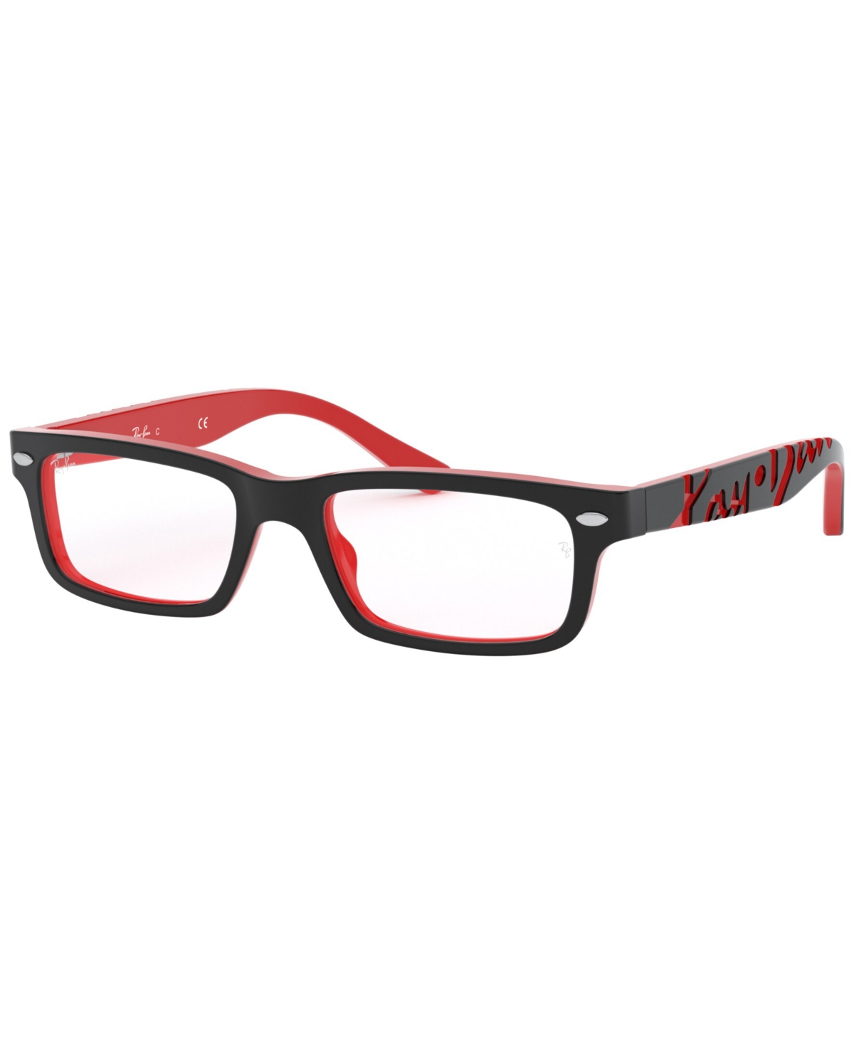 RY1535 Child Rectangle Eyeglasses - Black