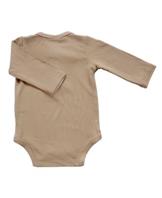 Baby Boys and Girls Viscose from Bamboo Ribbed Long Sleeve Bodysuit