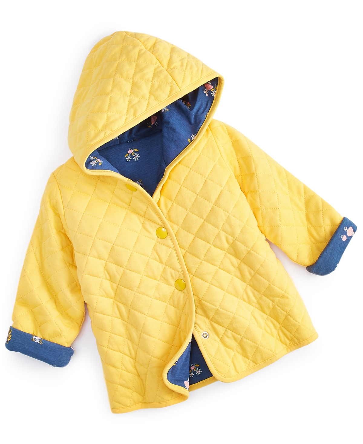 FIRST IMPRESSIONS BAY GIRLS REVERSIBLE QUILTED JACKET, CREATED FOR MACY'S