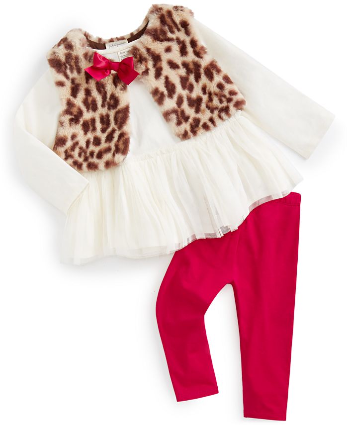 Girls leopard cheap vest