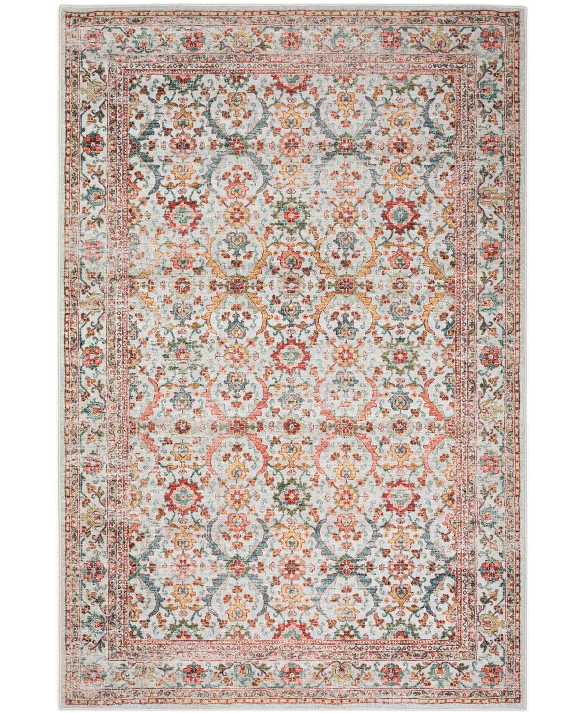 D Style Basilic Bas1 2' X 3' Area Rug In Ivory