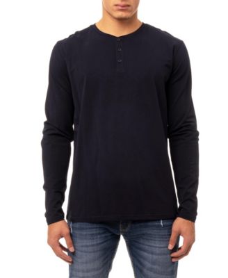 X RAY Men's Long Sleeve Henley T-Shirt