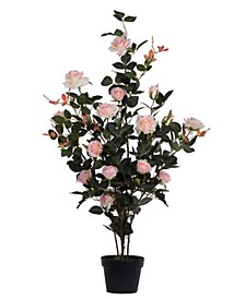 45" Artificial Rose Plant in Pot