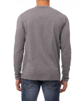 X-Ray Men's Soft Stretch Henley Neck Long Sleeve T-shirt
