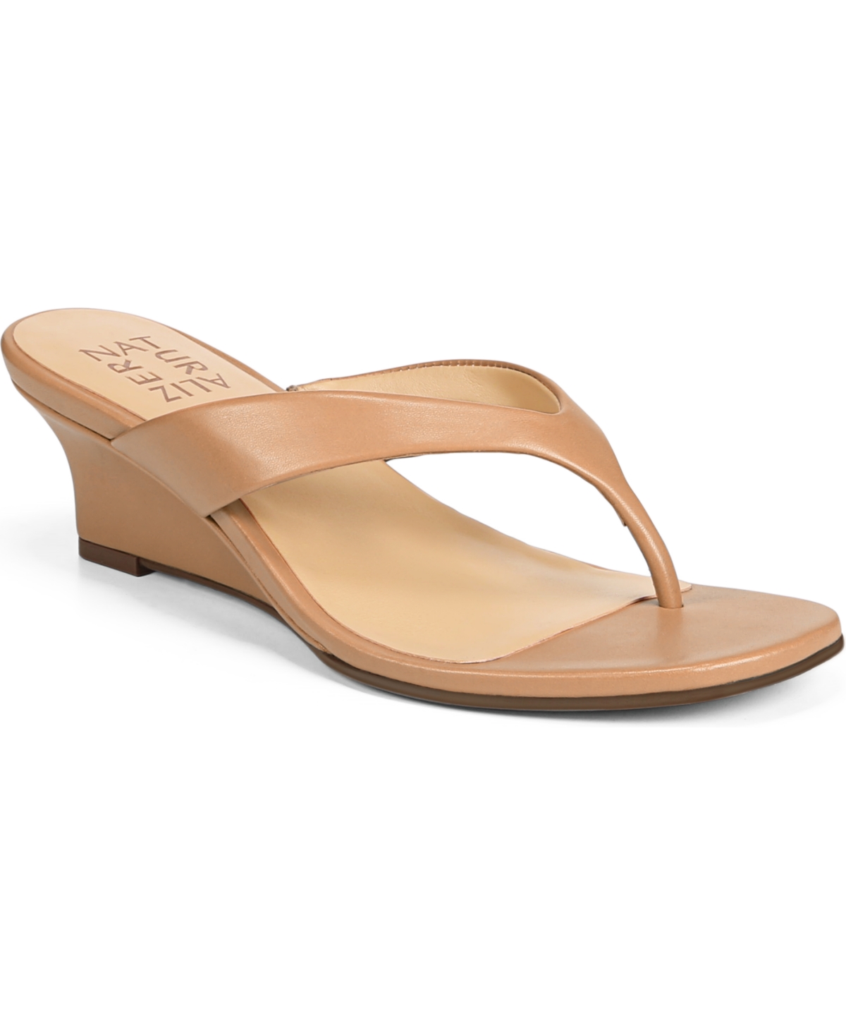 Naturalizer Lenna Wedge Sandals True Colors Women's Shoes In Frappe Leather