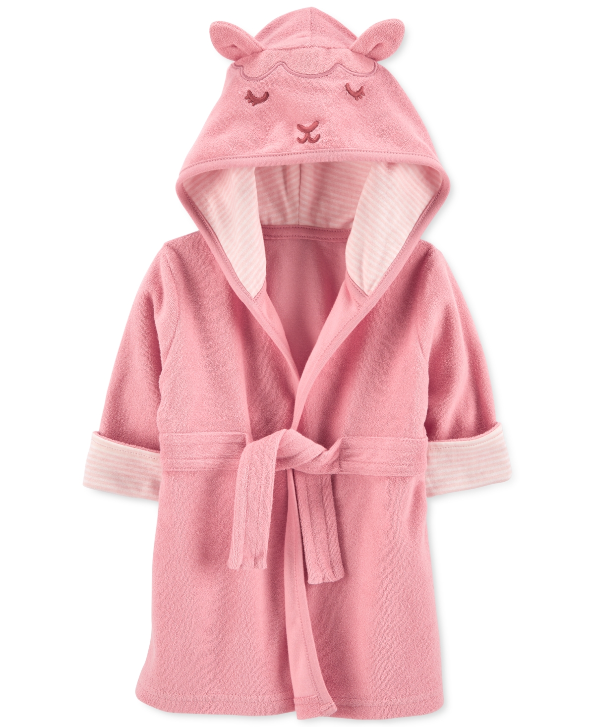 Carter's Baby Boys Or Baby Girls Hooded Terry Bath Robe In Pink