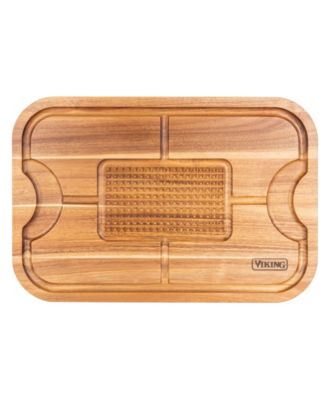 Oversized Acacia Carving Board with 3 Piece Carving Set