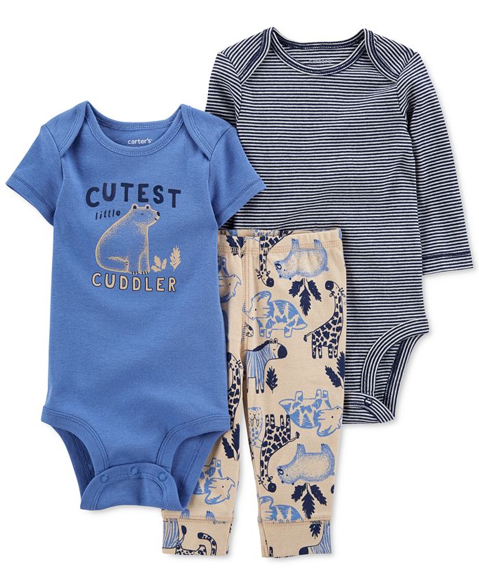 Carter's Baby Boy 3-Piece Bodysuit Pant Outfit Set