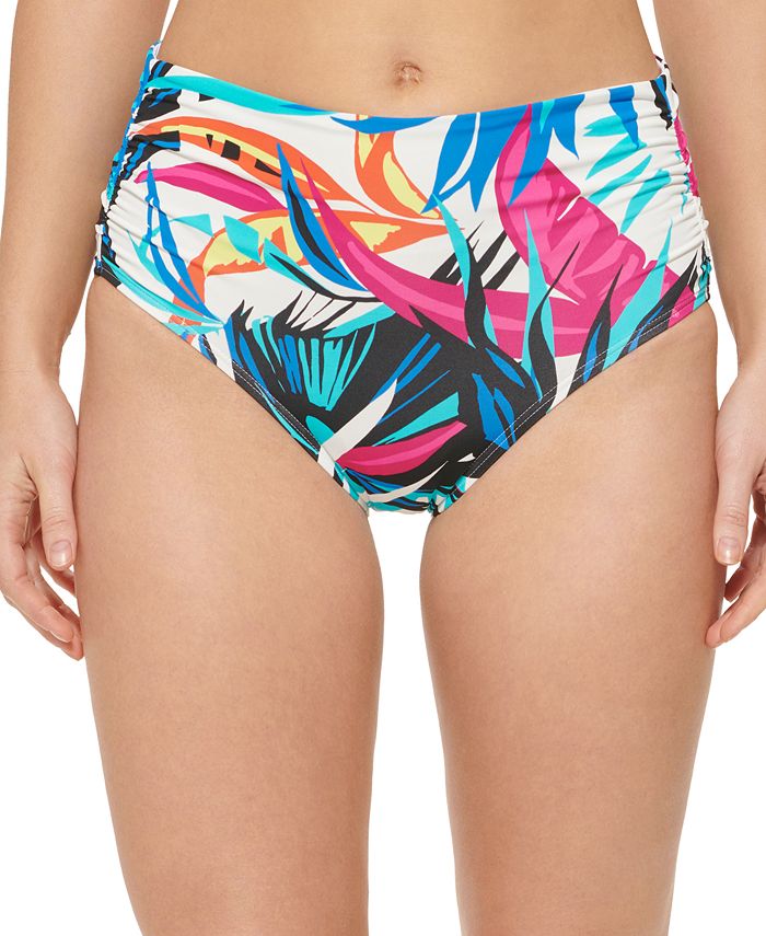 Calvin Klein Women's Printed NoMuffinTop Convertible Bikini Bottoms