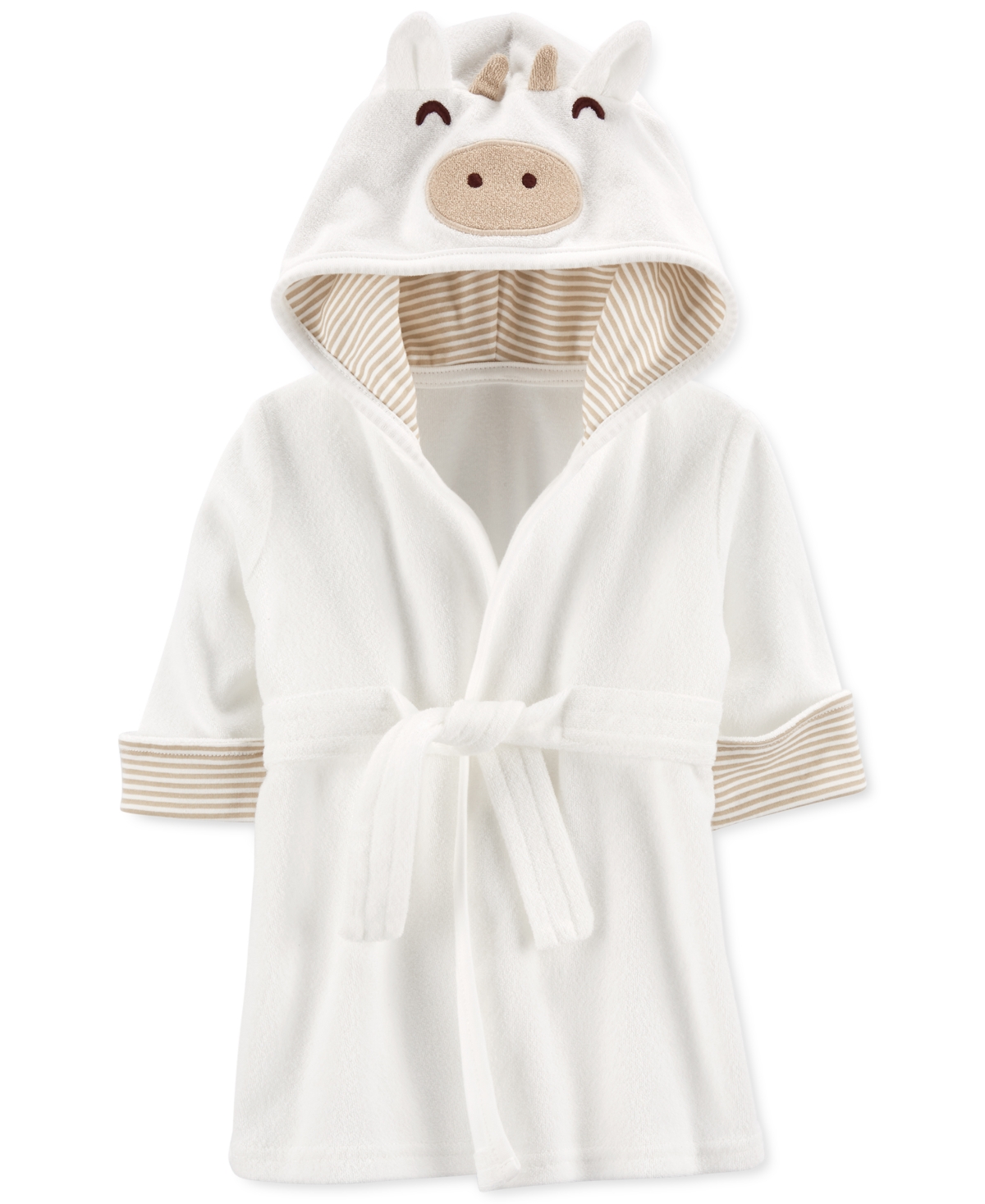 Carter's Baby Boys Or Baby Girls Hooded Terry Bath Robe In White