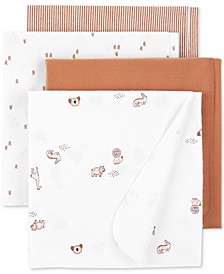 Baby Neutral 4-Pack Cotton Receiving Blankets