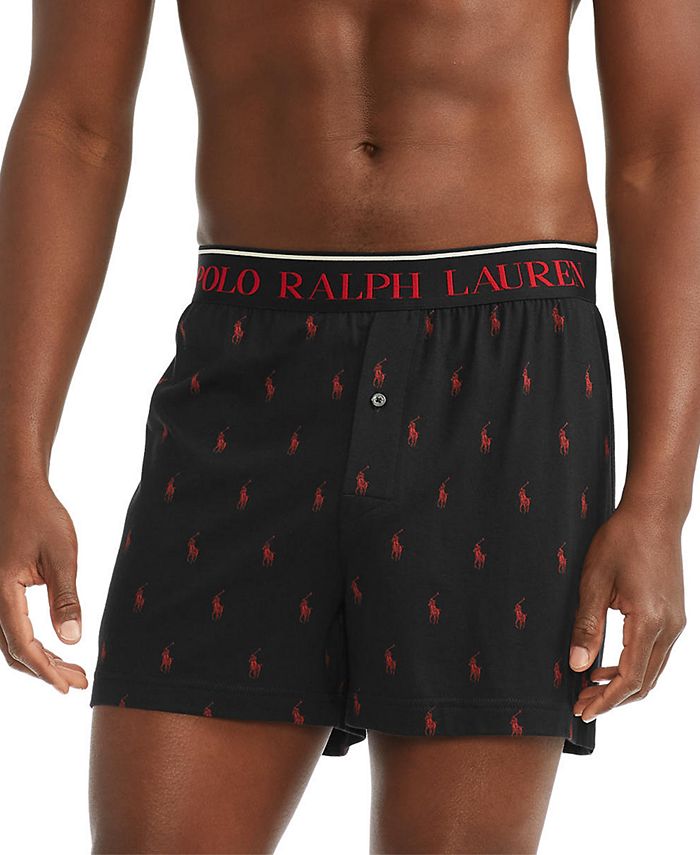 Polo Ralph Lauren Men's Pony Logo-Print Knit Boxers & Reviews - Underwear &  Socks - Men - Macy's