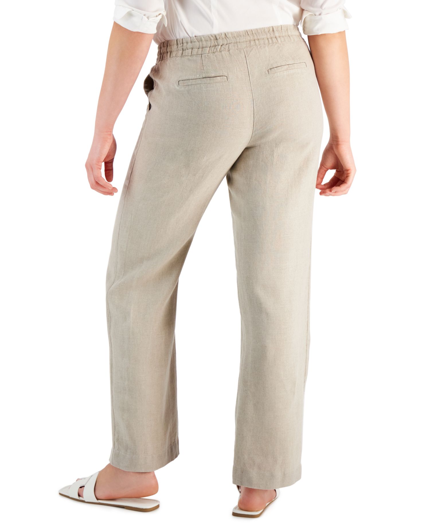 Women's 100% Linen Drawstring Pants