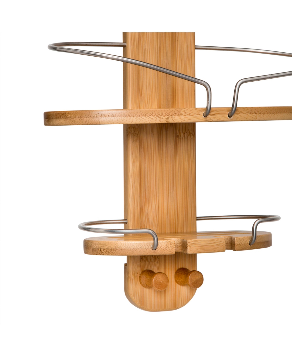 Shop Honey Can Do 3-tier Hanging Bamboo Shower Caddy With Suction Cups In Natural