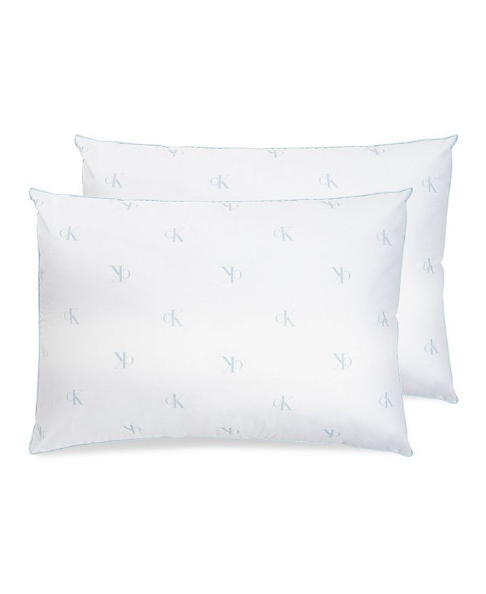 Calvin Klein Monogram Logo Extra Firm Support Twin Pack Pillows,  Standard/Queen & Reviews - Pillows - Bed & Bath - Macy's