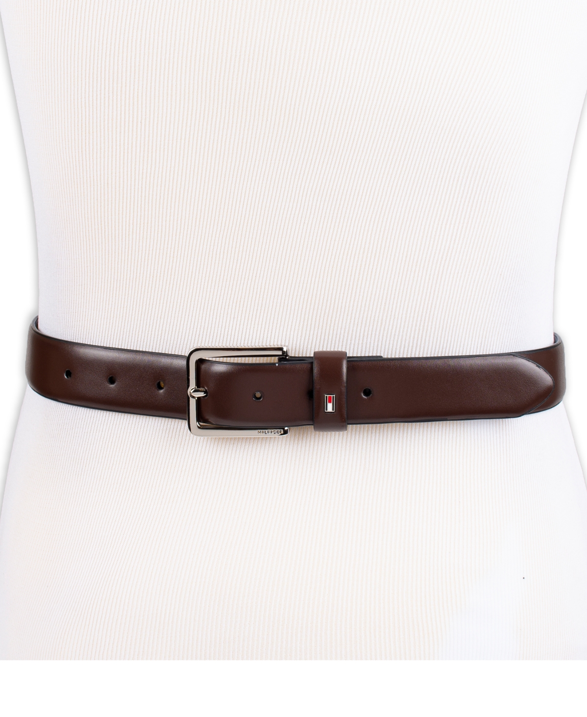 Tommy Hilfiger Men's Flex Stretch Feather-Edge Dress Belt