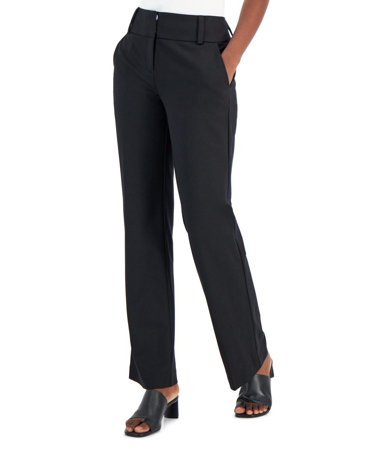 Alfani Women's Ponte-knit Pants, Short & Long, Created For Macy's In Deep Black