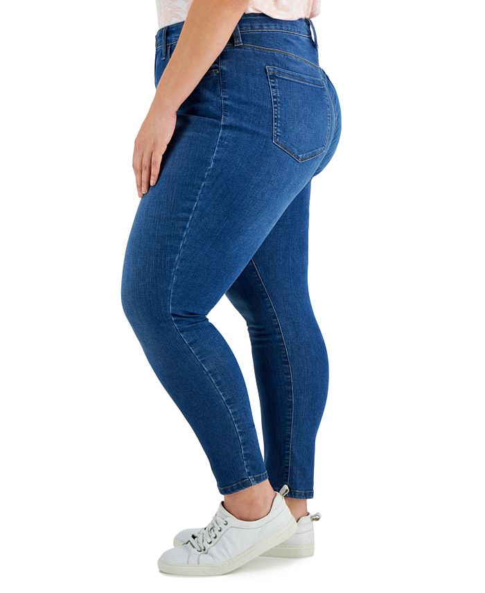 Style & Co Plus Size MidRise Curvy Skinny Jeans, Created for Macy's