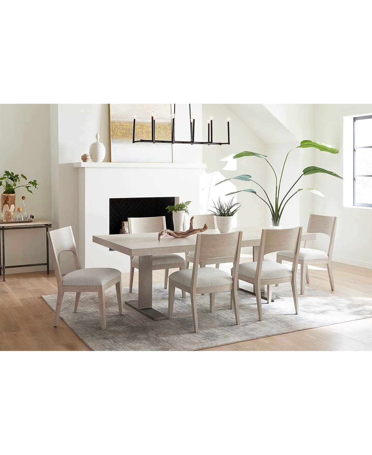 Bernhardt Solaria 7pc Dining Set (rectangular Table, 4 Side Chairs, & 2 Arm Chairs)