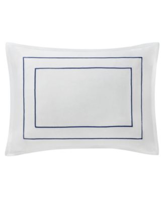 Alden White Embroidered 3-Piece Duvet Cover Set, Full/Queen