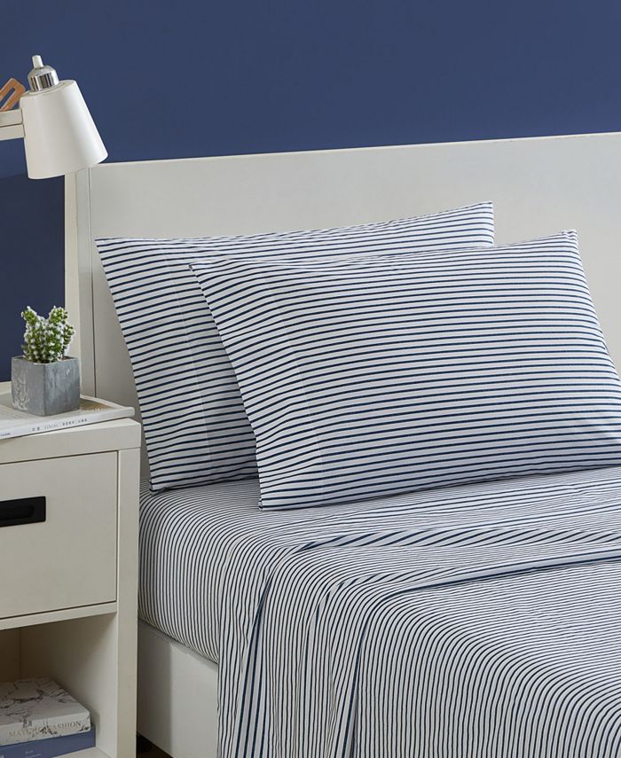 Nautica Harmead Cotton Percale 4Piece Sheet Set, Full Macy's