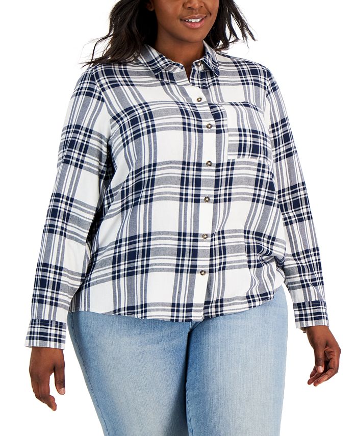 Macy's style and co plus sales size tops