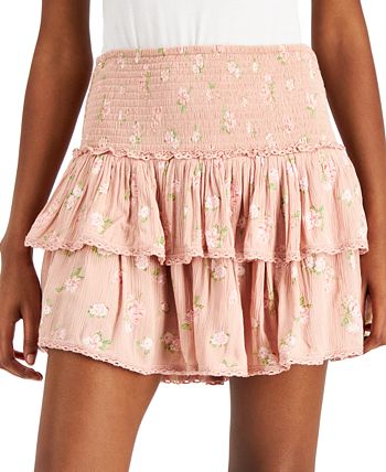 Lucky Brand Women's Floral-Print Tiered Mini Skirt & Reviews - Skirts -  Women - Macy's