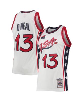 Men's Shaquille O'Neal White USA Basketball 1996 Hardwood Classics Authentic Jersey
