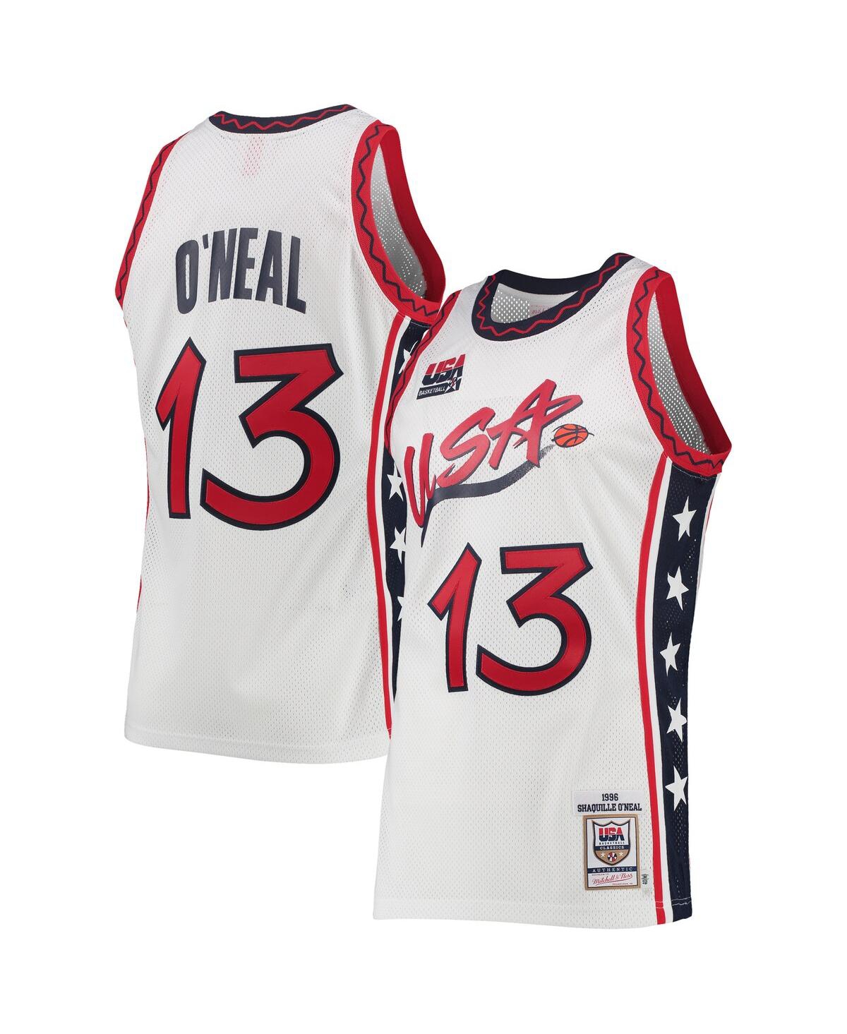 Men's Mitchell & Ness Shaquille O'NealUsa Basketball 1996 Hardwood Classics Authentic Jersey - White