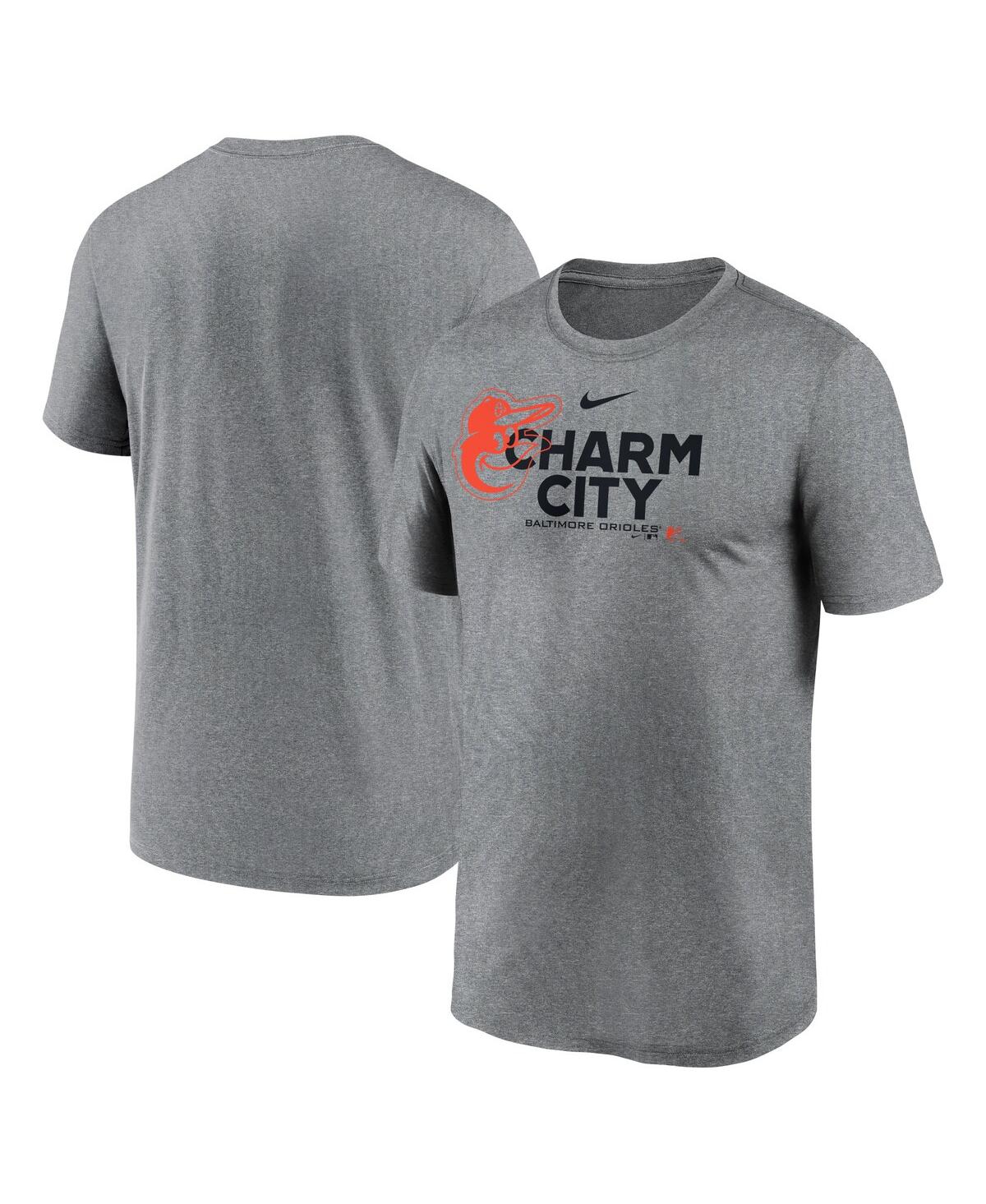 Nike Heathered Charcoal Baltimore Orioles Local Rep Legend Performance T-shirt In Heathered Charcoal