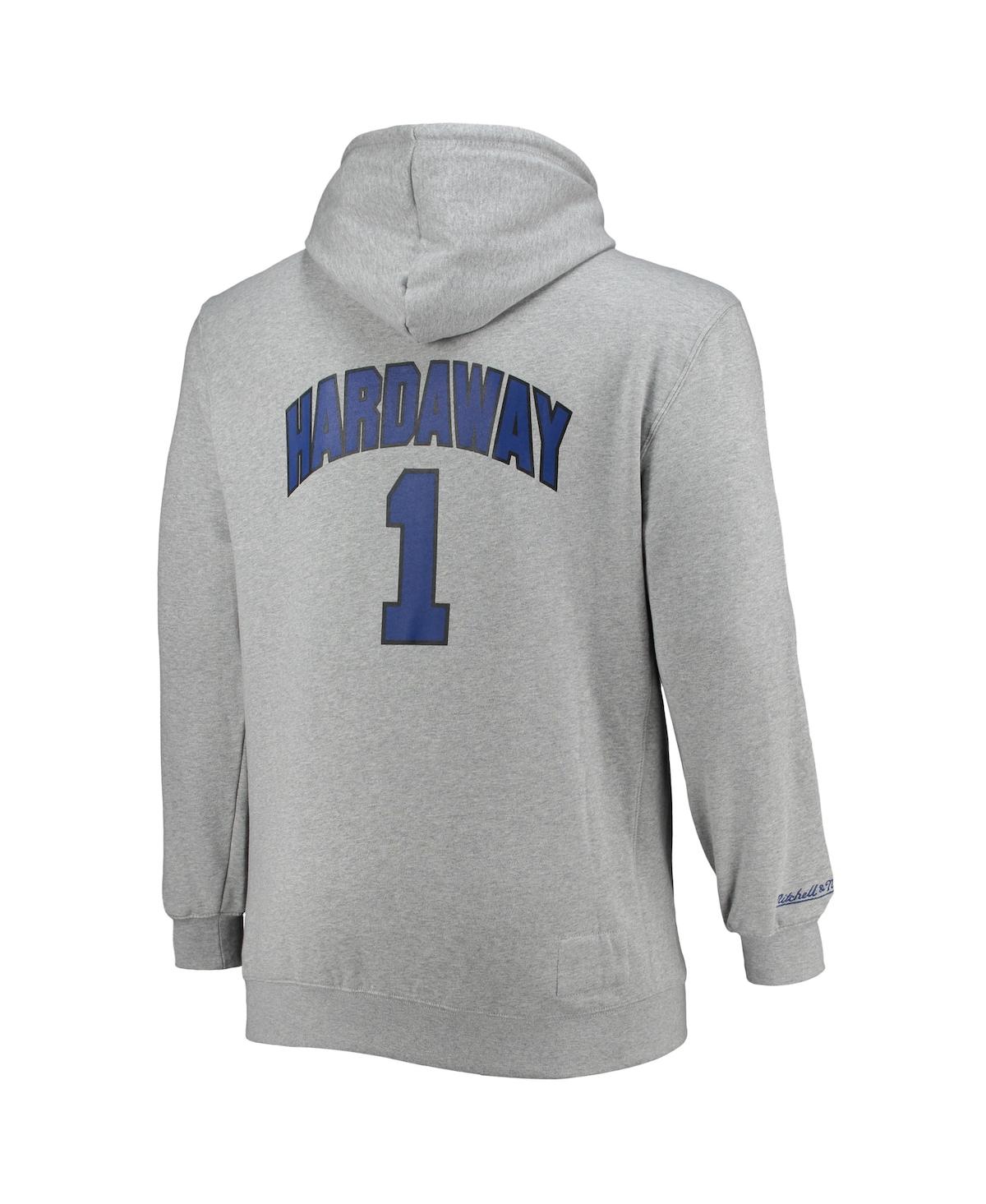 Mitchell & Ness Penny Hardaway Heathered Gray Orlando Magic Big & Tall Name & Number Pullover Hoodie In Heathered Gray