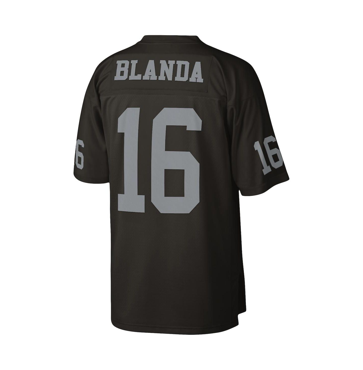 Мужской топ Mitchell & Ness George Blanda Black Las Vegas Raiders 1967 Legacy Replica Jersey — фото 4