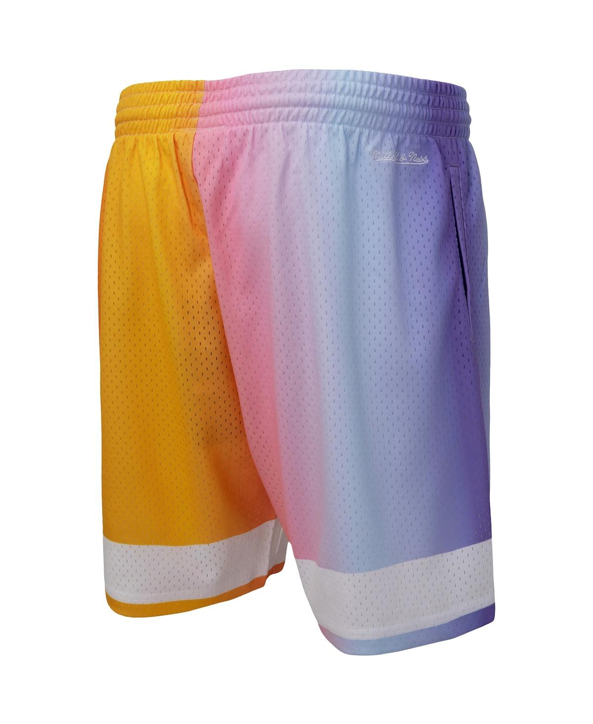 Shop Mitchell & Ness Men's  X Uninterrupted White, Yellow New York Nets Hardwood Classics Swingman Shorts In White,yellow