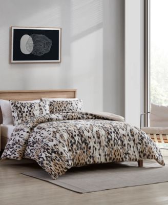 Kenneth Cole New York Abstract Leopard Duvet Cover Set Collection Bedding