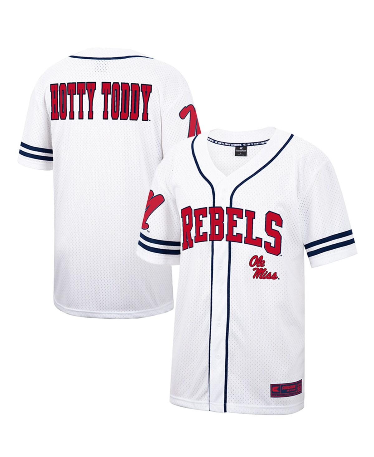 Men's Colosseumand Navy Ole Miss Rebels Free Spirited Baseball Jersey - White, Navy