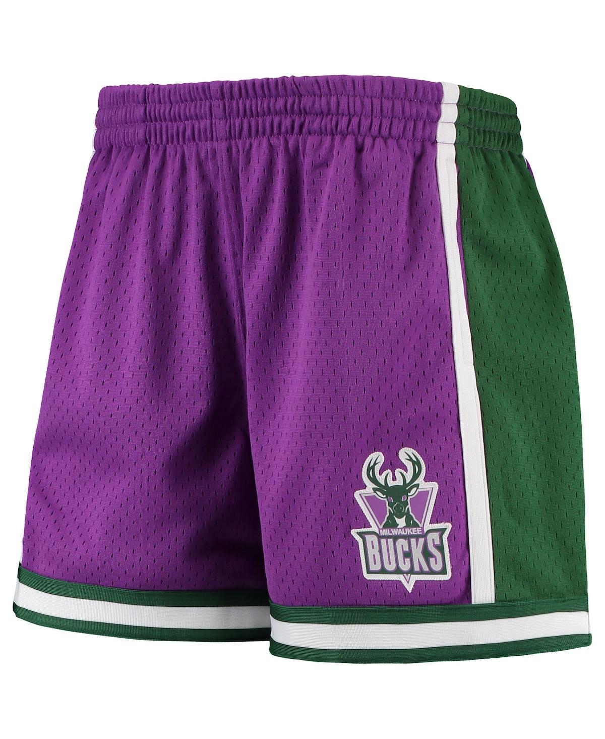 Mitchell & Ness Women's  Purple Milwaukee Bucks Jump Shot Shorts In Purple