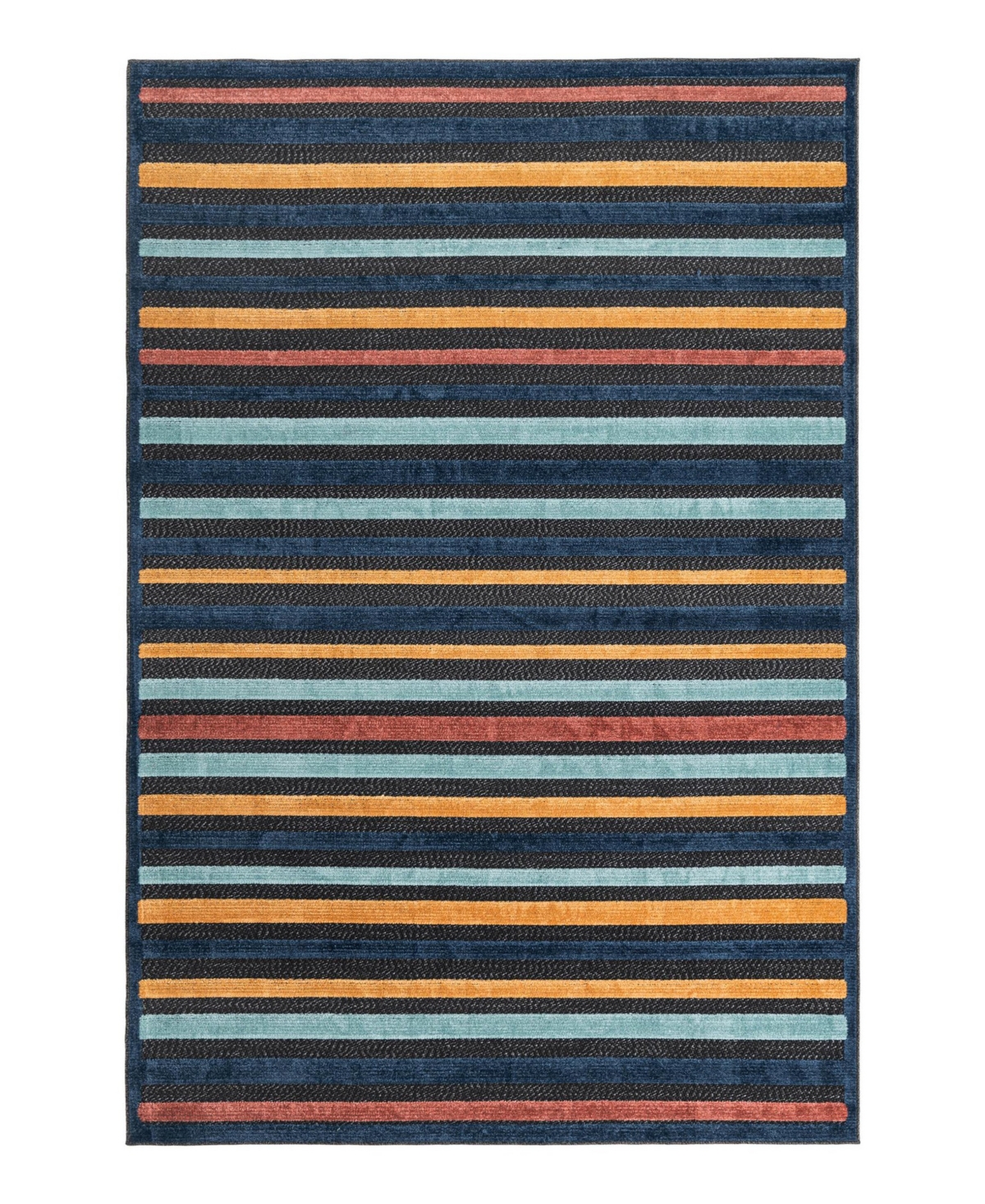 Bayshore Home Cayes Outdoor High-low Pile Cay-05 6' X 9' Area Rug In Charcoal