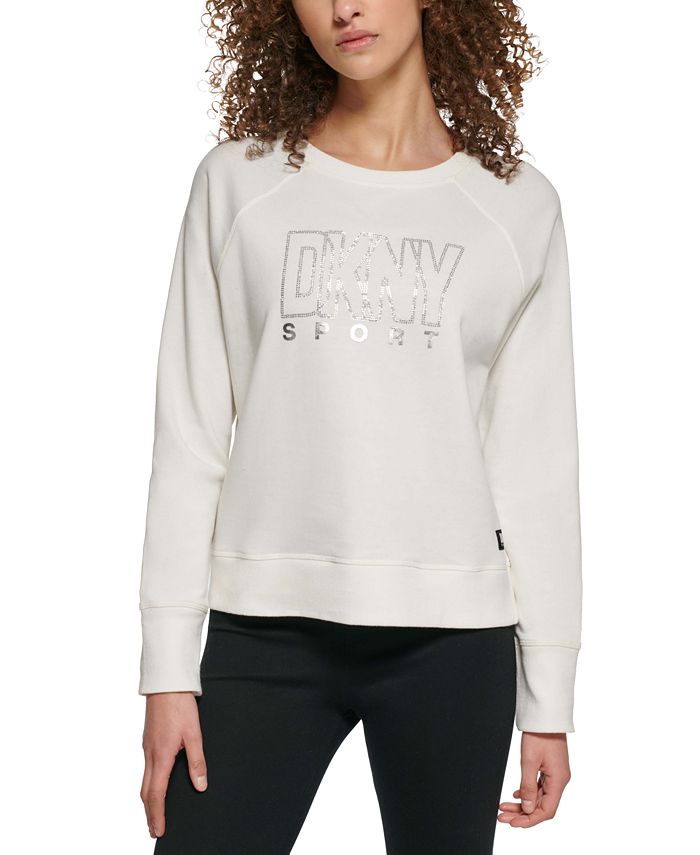 DKNY Rhinestone Logo Sweatshirt - Macy's