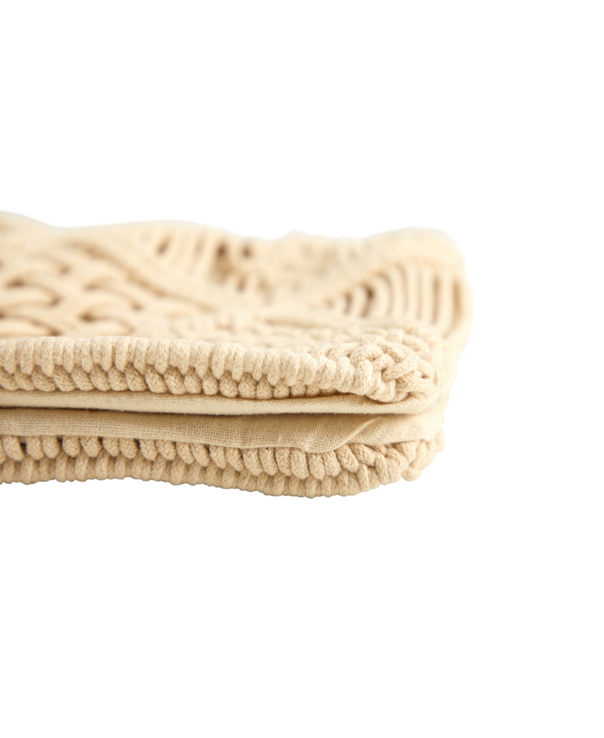 Boho Cross Woven Macrame Decorative Pillow Cover,