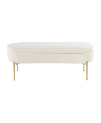 Chloe Contemporary Glam Storage Bench