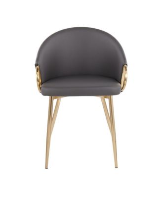 Claire Contemporary Glam Chair Leather